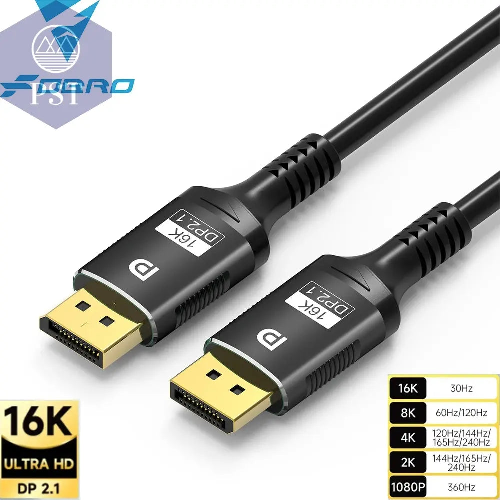 16K DP 2.1 8K@120Hz 4K@240Hz 80Gbps HDR Video Audio Displayport Kabel Display Port für Laptop TV Xbox Projektor Gaming Monitor Cable PST PS Tradings