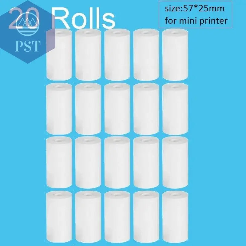 5/10/15/20 57*25mm Thermal Paper White Children Camera Instant Print Kids Camera Printing Paper Replacement Accessories Parts - PST PS Tradings