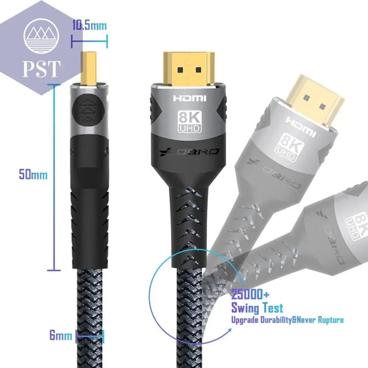 8K HDMI-kompatibles Kabel 4K@120Hz 8K@60Hz HDMI 2.1 Kabel 48Gbps Adapter für RTX 3080 eARC HDR Videokabel PC Laptop TV Box PS5 Computer Zubehör PST PS Tradings