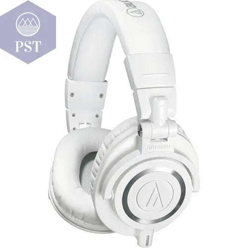 Audio-Technica ATH-M50x Closed-Back Monitor Headphones (White) + Condenser Mic PST PS Tradings PST PS Tradings PST PS Tradings Audio-Technica ATH-M50x Closed-Back Monitor Headphones (White) + Condenser Mic