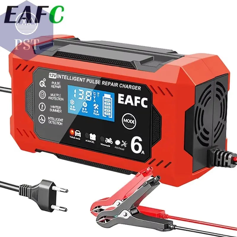 Autobatterie-Ladegerät 6A 12V Auto Und Motorrad Batterie Ladegerät Blei-Säure-Batterie Smart Reparatur Lcd-Display PST PS Tradings PST PS Tradings PST PS Tradings Autobatterie-Ladegerät 6A 12V Auto Und Motorrad Batterie Ladegerät Blei-Säure-Batterie Smart Reparatur Lcd-Display