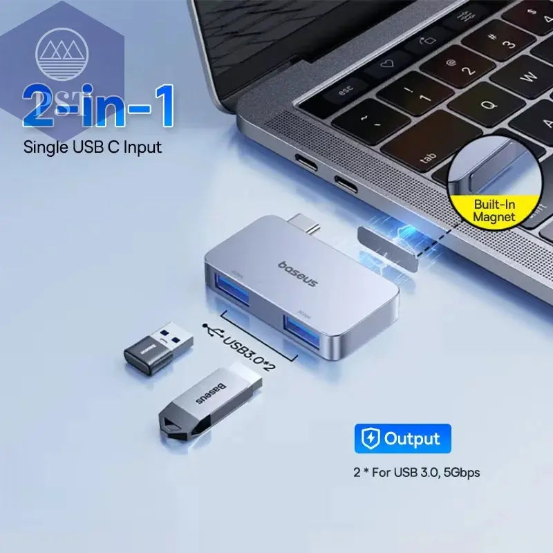 Baseus 6-Port USB-C Hub mit 4K HDMI PST PS Tradings PST PS Tradings 2-IN-1-USB-3.0-CHINA PST PS Tradings