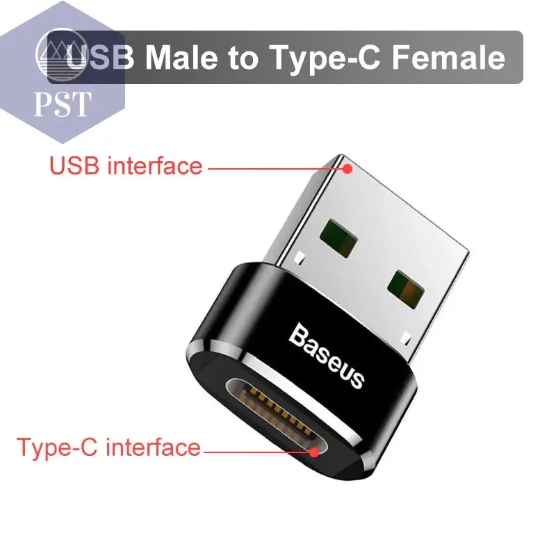 Baseus USB 3.1 OTG-Adapter USB Typ C auf USB-Buchse Konverter für MacBook Pro Air Samsung S22 Xiaomi USB-C USBC OTG-Anschluss PST PS Tradings