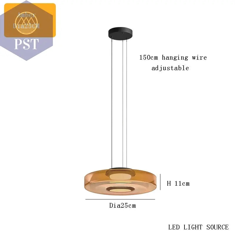 Elegante Glas-Chandelier für modernes Wohnen PST PS Tradings PST PS Tradings amber-25cm-natural-light PST PS Tradings
