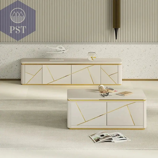 Elegantes Holz TV-Ständer & Couchtisch Set PST PS Tradings PST PS Tradings PST PS Tradings