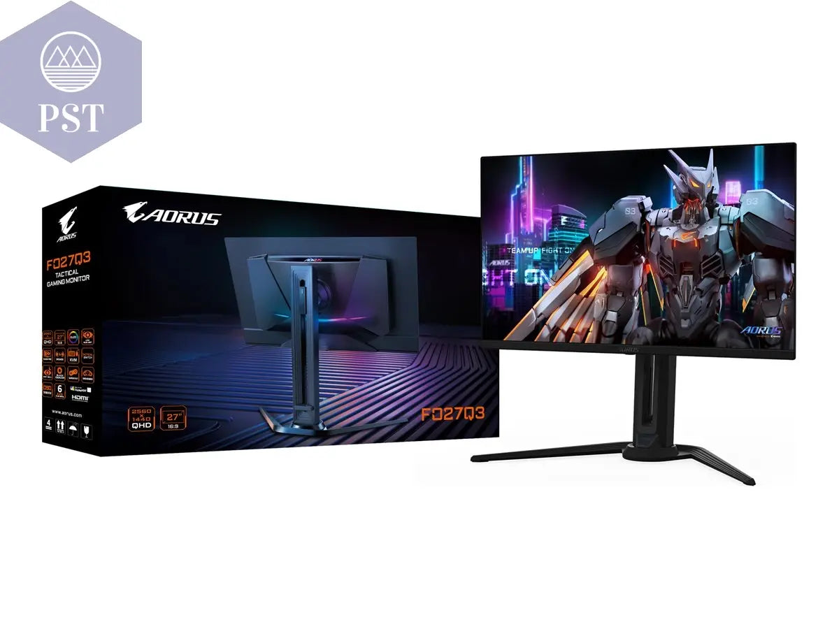 GIGABYTE AORUS FO27Q3 68,58cm 27Zoll OLED 2560x1440 QHD 360Hz 250cdm2 2xHDMI 2.1 1xDP 1.4 PST PS Tradings Display Monitor PST PS Tradings PST PS Tradings