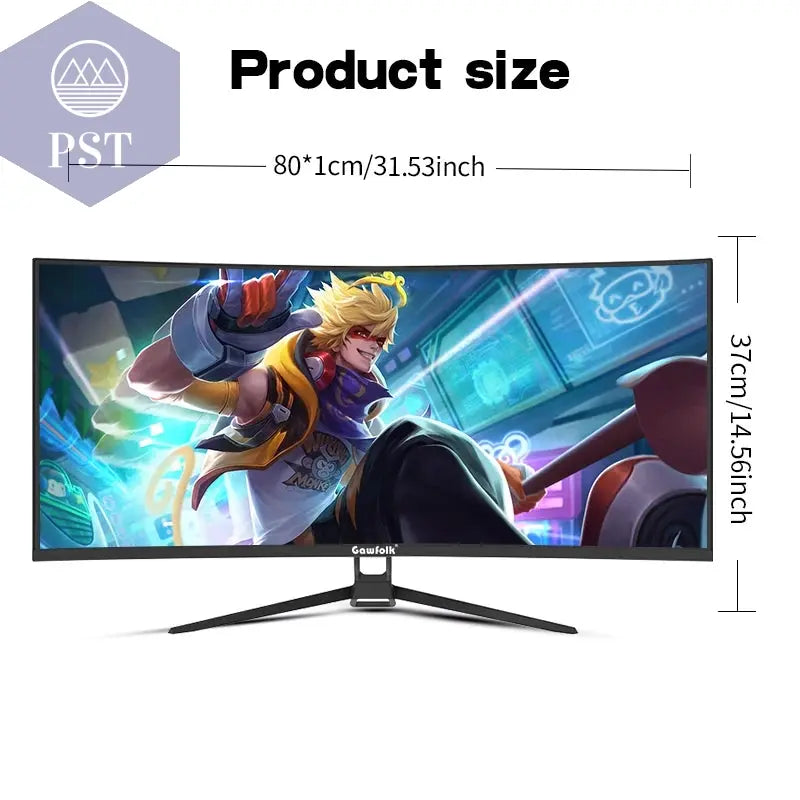 Gawfolk Monitor 34'' 144Hz Bandfish Screen Curved 1500R Gaming Bezel-less Slim 400HDR Nits 100% SRGB Wide Color Gamut FAsT VA Te PST PS Tradings PST PS Tradings PST PS Tradings Gawfolk Monitor 34'' 144Hz Bandfish Screen Curved 1500R Gaming Bezel-less Slim 400HDR Nits 100% SRGB Wide Color Gamut FAsT VA Te