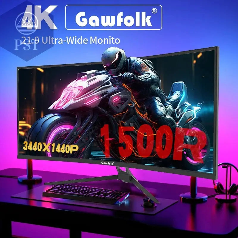 Gawfolk Monitor 34'' 144Hz Bandfish Screen Curved 1500R Gaming Bezel-less Slim 400HDR Nits 100% SRGB Wide Color Gamut FAsT VA Te PST PS Tradings PST PS Tradings PST PS Tradings Gawfolk Monitor 34'' 144Hz Bandfish Screen Curved 1500R Gaming Bezel-less Slim 400HDR Nits 100% SRGB Wide Color Gamut FAsT VA Te