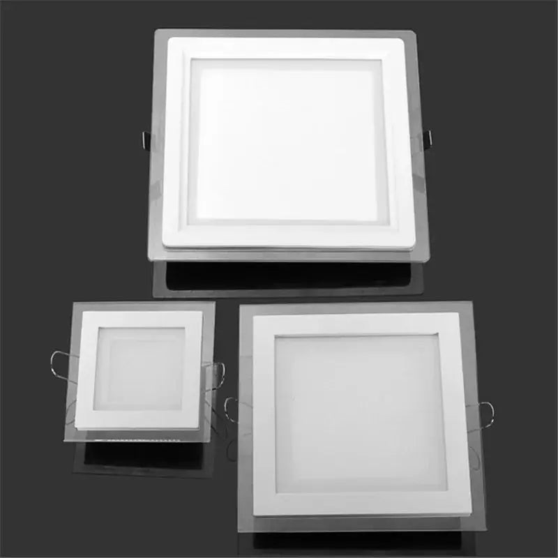 6W 9W 12W 18W 24W LED Panel Downlight Platz Glas Panel Lichter Decke Einbau Lampen LED Spot Licht AC85-265V Mit adapter PST PS Tradings