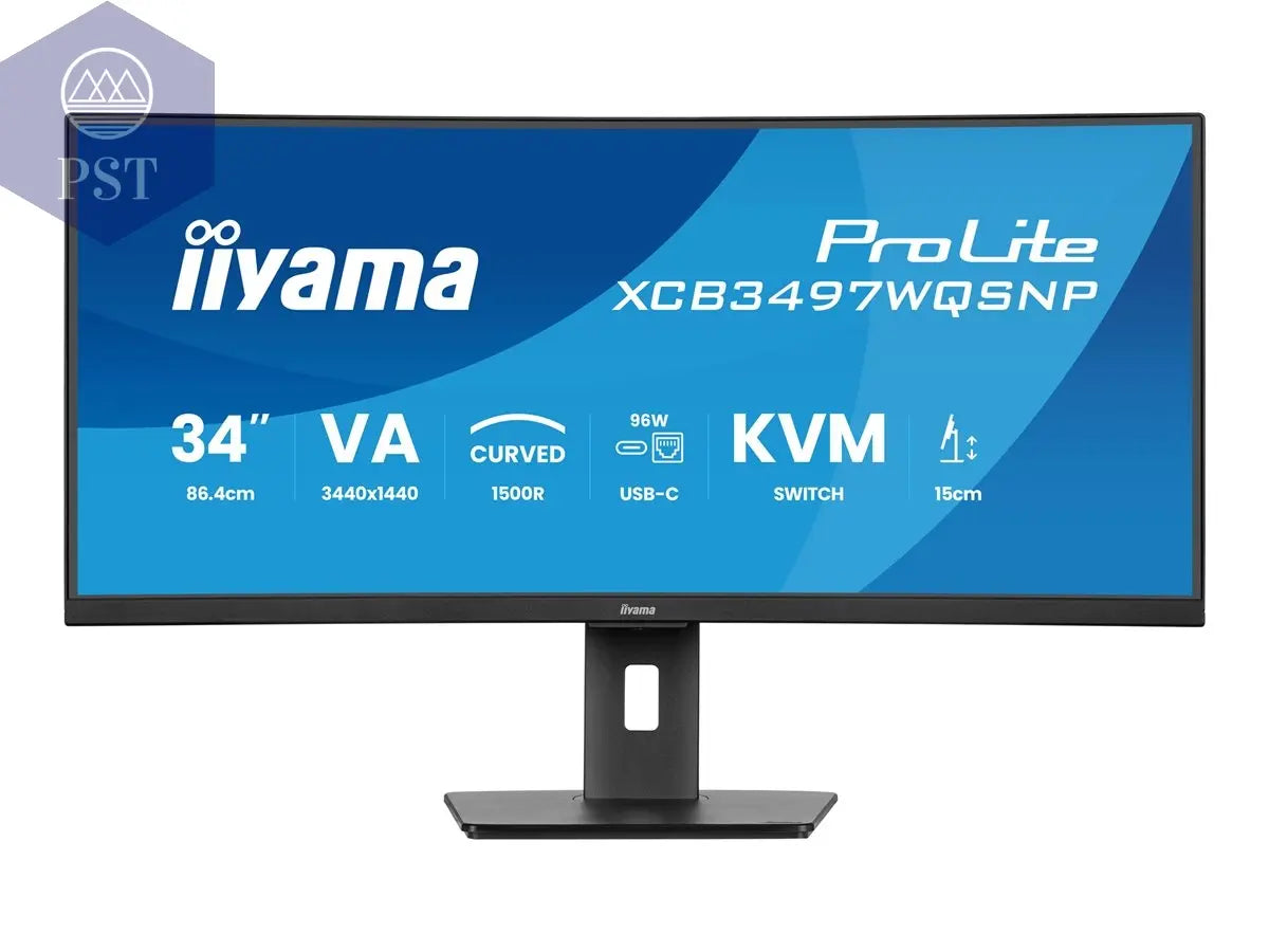 IIYAMA 86,36cm 34Zoll UW Curved VA-panel 3440x1440 120Hz 350cd/m2 04ms MPRT Speakers USB-C Dock LAN 95W PD KVM DisplayPort 2xHDMI PST PS Tradings Display Monitor PST PS Tradings PST PS Tradings