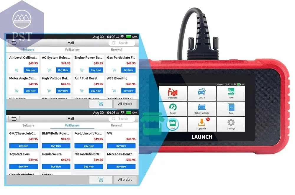 LAUNCH X431 CRP129E / CRP129E V2.0 Car OBD2 Diagnostic Tools ENG ABS SRS AT Oil SAS EPB TPMS DPF Reset Auto Scanner Free Update - PST PS Tradings