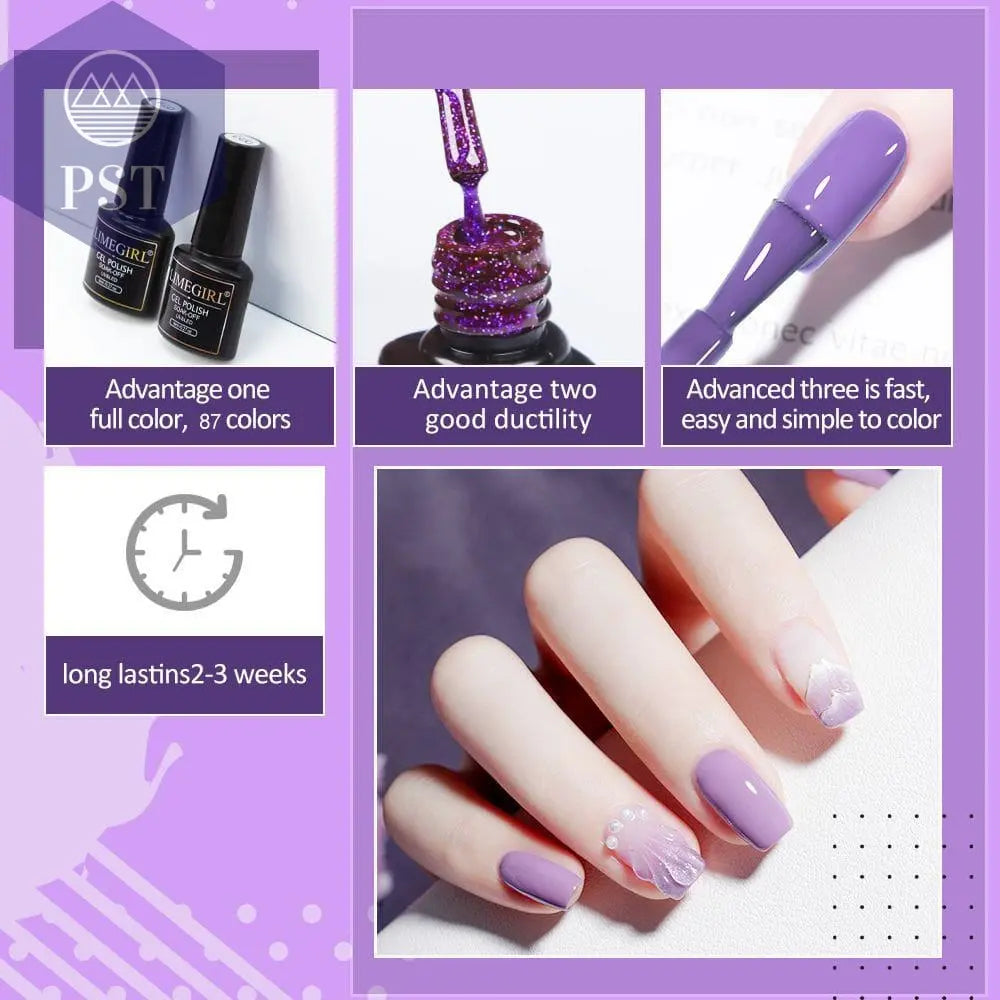 Limegirl Gel Nail Polish Set 60/40/24Colors Semi Permanent UV Led Gel Varnish Soak Off Nail Lacquers Base Top Coat Limegirl Gel Nail Polish set PST PS Tradings