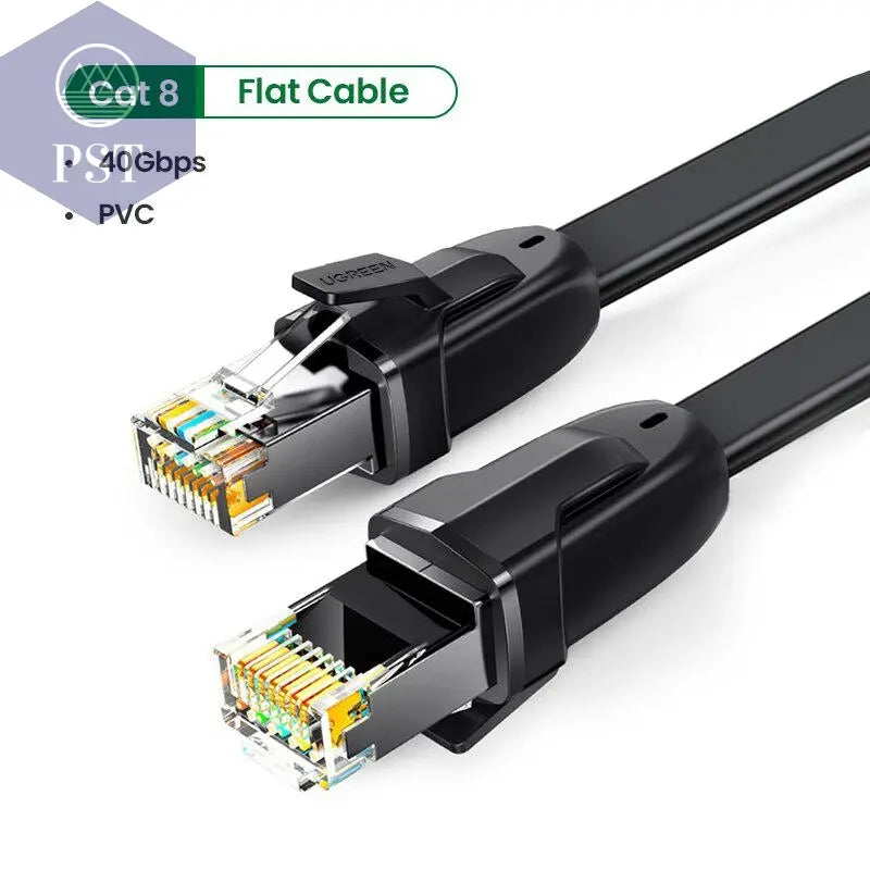 Long Cat 8 Ethernet Cable Cat-8-PVC-Black-0.5-m-China PST PS Tradings