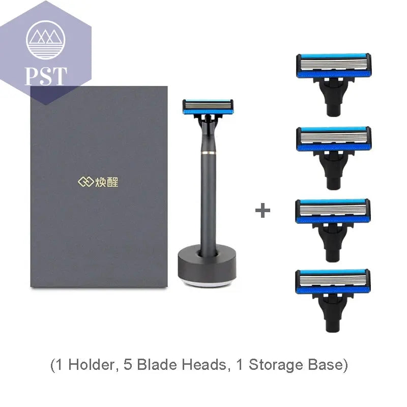 Original Youpin H600 Rasiermesser 6-schicht Deutschland Solingenn Klinge Manuelle Rasiermesser Magnetische Späne Austauschbare Rasierer für Männer Frauen PST PS Tradings