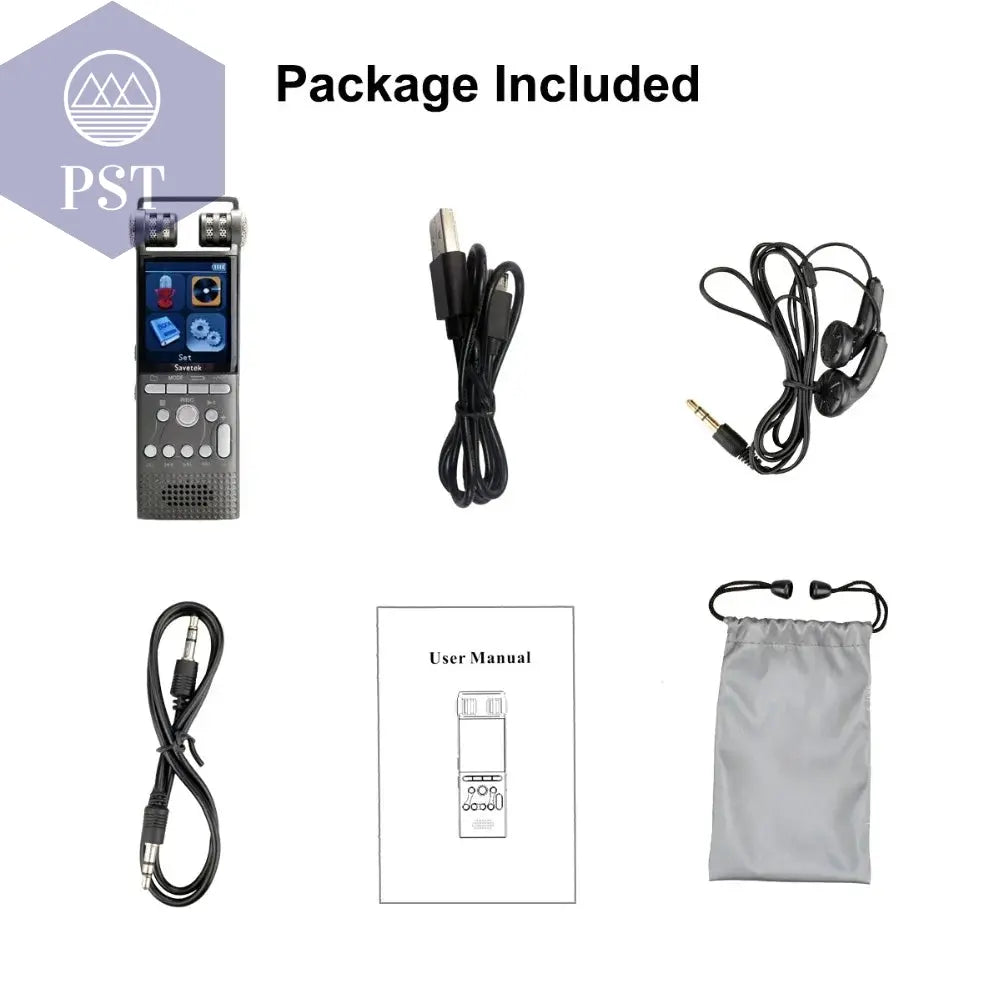 Professional Voice Activated Digital Audio Recorder 16GB 8GB USB Pen Non-Stop 100hr Recording PCM 1536Kbps External Microphone Audio Recorder PST PS Tradings