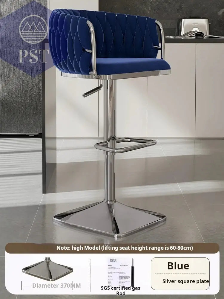 Samt Bar Stuhl Home Küche Hoch hocker Cafe Lift Drehstuhl Luxus Theken hocker moderner Bar stuhl mit Rückenlehnen möbeln PST PS Tradings