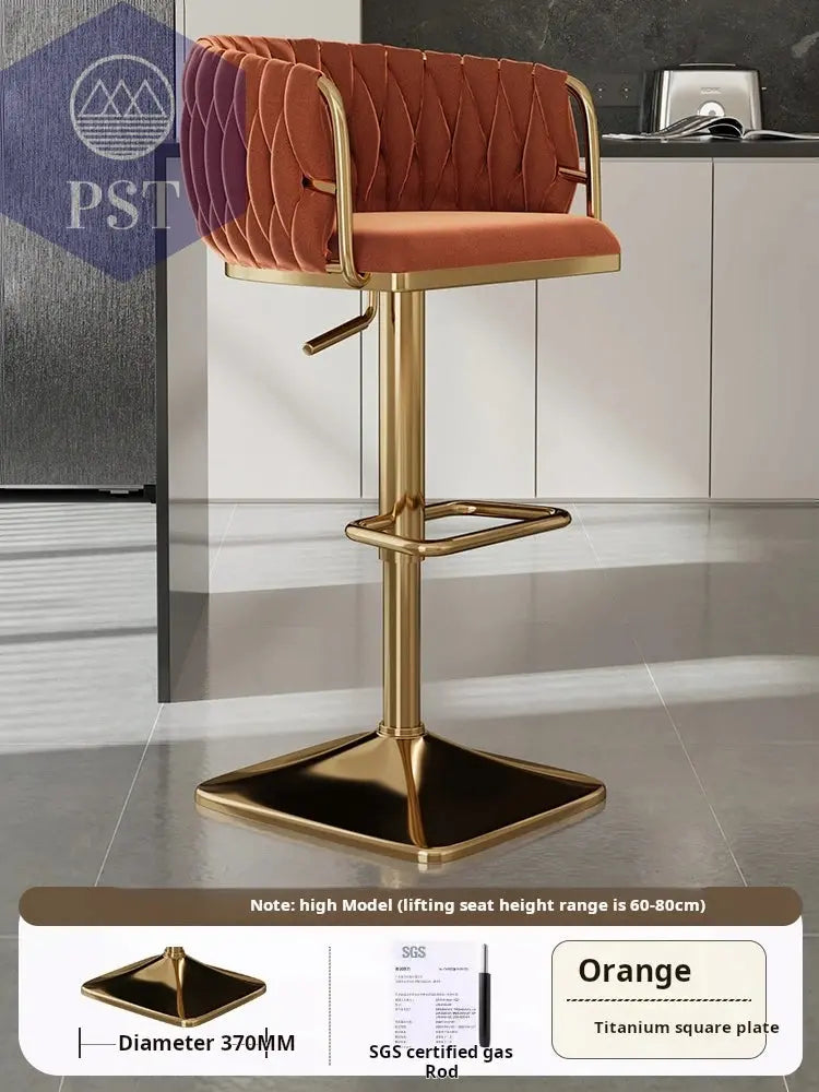 Samt Bar Stuhl Home Küche Hoch hocker Cafe Lift Drehstuhl Luxus Theken hocker moderner Bar stuhl mit Rückenlehnen möbeln PST PS Tradings