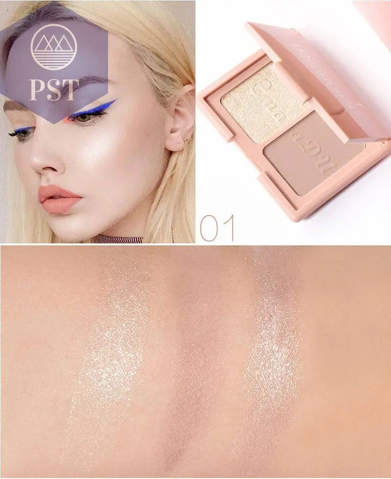 Two-tone Blush Highlighter And Contouring Palette PST PS Tradings PST PS Tradings 3-Style PST PS Tradings Two-tone Blush Highlighter And Contouring Palette