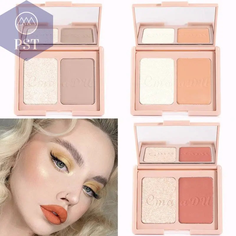 Two-tone Blush Highlighter And Contouring Palette PST PS Tradings PST PS Tradings PST PS Tradings Two-tone Blush Highlighter And Contouring Palette
