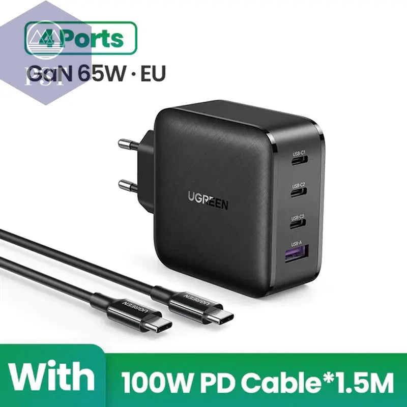 UGREEN 65W Gan Charger Quick Charge 4.0 3.0 Type C PD USB Charger with QC 4.0 3.0 Fast Charger for Iphone 14 13 12 Xiaomi Laptop PST PS Tradings PST PS Tradings PST PS Tradings UGREEN 65W Gan Charger Quick Charge 4.0 3.0 Type C PD USB Charger with QC 4.0 3.0 Fast Charger for Iphone 14 13 12 Xiaomi Laptop