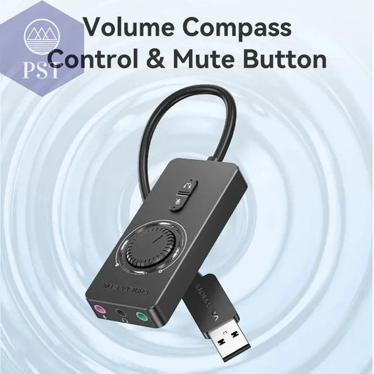 Vention USB External Sound Card USB to 3.5mm Audio Adapter USB to Earphone Microphone for Macbook Computer Laptop PS4 Sound Card PST PS Tradings
