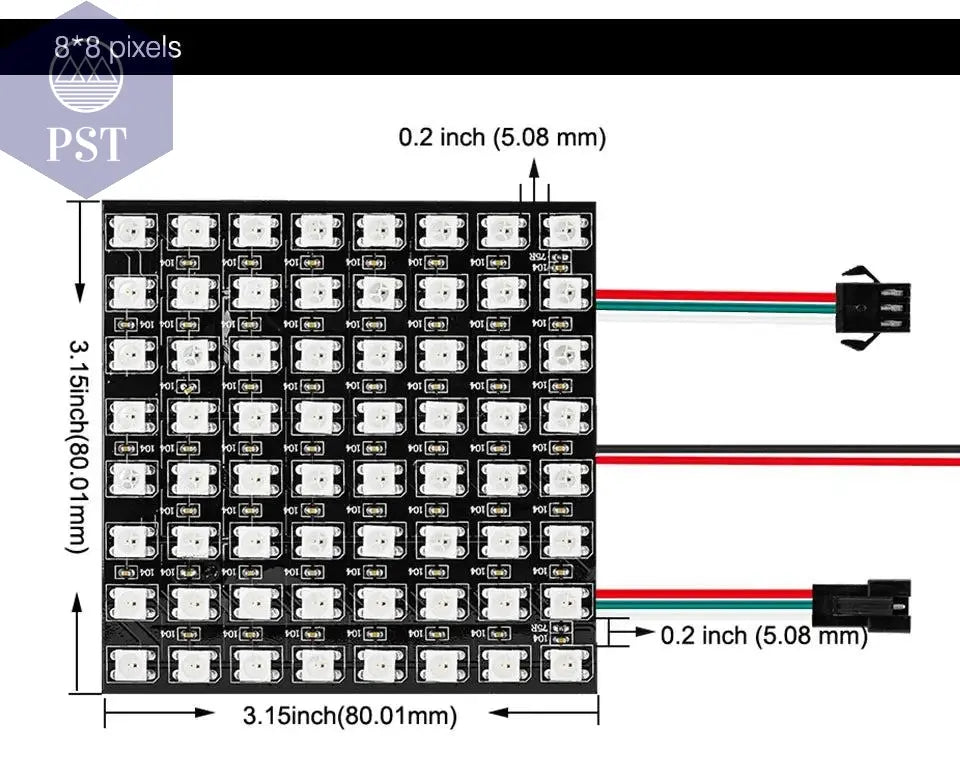 WS2812B RGB LED Panel Screen 8x8 16x16 8x32 256 Pixels Digital Flexible Programmed Individually Addressable Full Color DC5V PST PS Tradings
