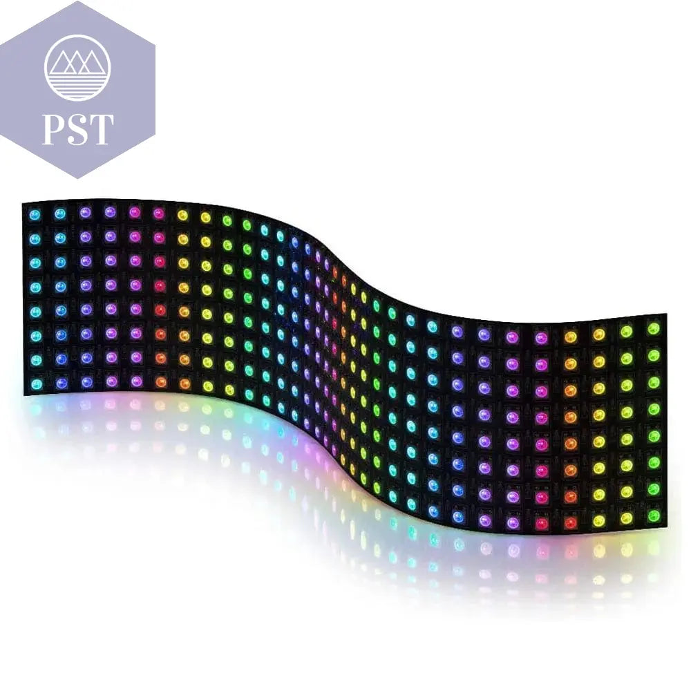 WS2812B RGB LED Panel Screen 8x8 16x16 8x32 256 Pixels Digital Flexible Programmed Individually Addressable Full Color DC5V PST PS Tradings