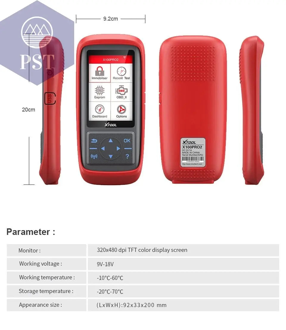 XTOOL X100 Pro2 OBD2 Automotive Scanner Key Programmer with EEPROM Adapter Code Reader Car Diagnostic Tools Lifetime Free Update - PST PS Tradings