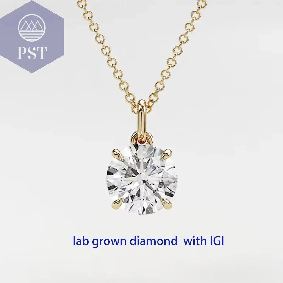 14k Gelbgold Solitär Halskette mit Diamant 1,0ct PST PS Tradings  PST PS Tradings  PST PS Tradings 14k Gelbgold Solitär Halskette mit Diamant 1,0ct