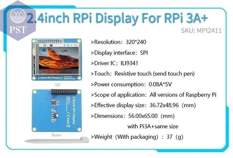  2.4/2.8/3.2/3.5/5/7/10.1 inch touch LCD Display Module Support for Raspberry Pi 3B+ 4 B       PST PS Tradings