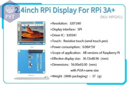  2.4/2.8/3.2/3.5/5/7/10.1 inch touch LCD Display Module Support for Raspberry Pi 3B+ 4 B       PST PS Tradings