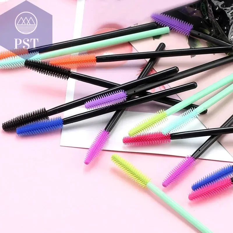 25/50pcs Disposable Eyelash Brush Eyelashes Extension Tools Silicone Gel Material Eyebrow Brushes Mascara Wands Applicator Women       PST PS Tradings