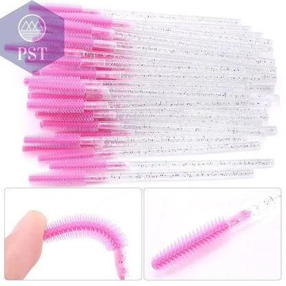 25/50pcs Disposable Eyelash Brush Eyelashes Extension Tools Silicone Gel Material Eyebrow Brushes Mascara Wands Applicator Women       PST PS Tradings