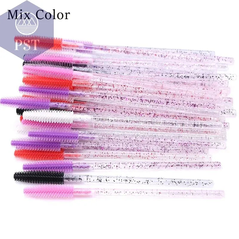 25/50pcs Disposable Eyelash Brush Eyelashes Extension Tools Silicone Gel Material Eyebrow Brushes Mascara Wands Applicator Women       PST PS Tradings