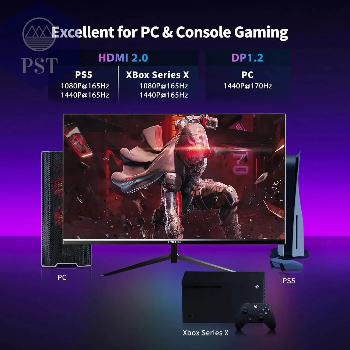 27 Zoll Gaming Monitor 2K Display 170Hz IPS 1ms HDR400 PST PS Tradings Monitor PST PS Tradings  PST PS Tradings