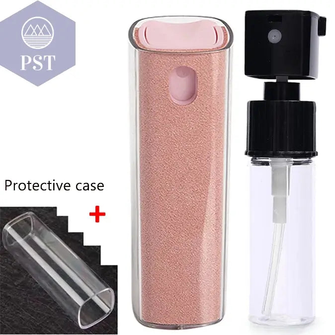 2in1 Mikrofasertuch Reinigung Set für Bildschirme Monitore Displays PST PS Tradings Reinigung PST PS Tradings Pink-with-case PST PS Tradings