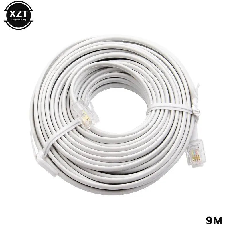 30M/15M/12M/9M/6M/3M RJ11 6P4C Telephone Extension Cable Connector HOT SALE       PST PS Tradings