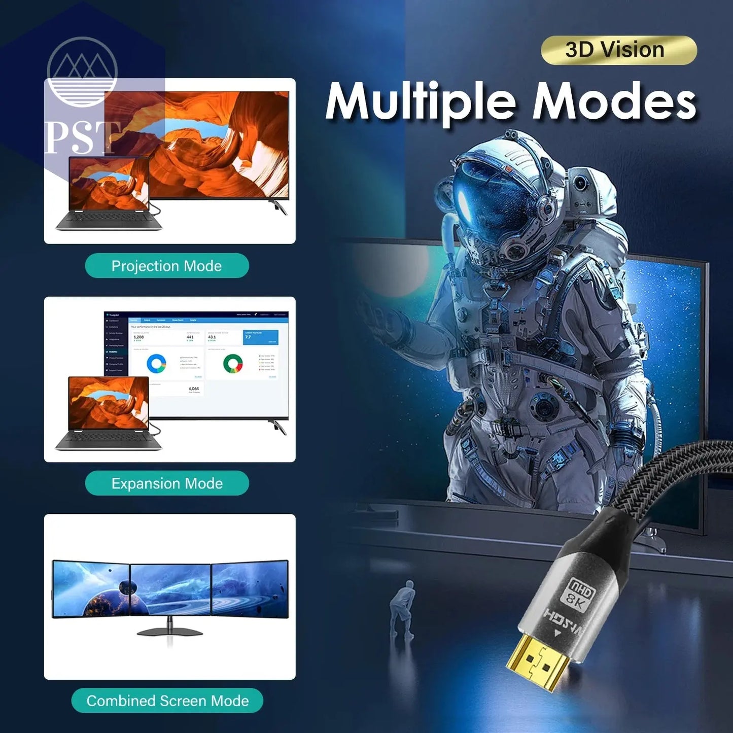 8K @ 60Hz HDMI-Kompatibel Kabel 2,1 Kabel 48Gbps Optische Faser für PS5 PS4 HD TV box Projektor Audio Video HD Kabel lange 8M 10M       PST PS Tradings