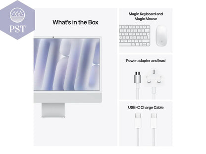 APPLE 24inch iMac with Retina 4.5K display Apple M4 chip with 8core CPU and 8core GPU 16GB 256GB SSD Silver PST PS Tradings Computers PST PS Tradings  PST PS Tradings