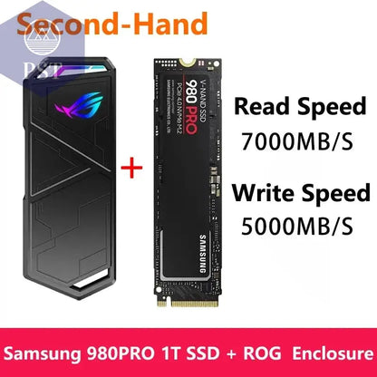 ASUS ROG STRIX ARION M.2 NVMe Gehäuse PST PS Tradings  Used 1T Samsung ASUS ROG STRIX ARION M.2 NVMe Gehäuse