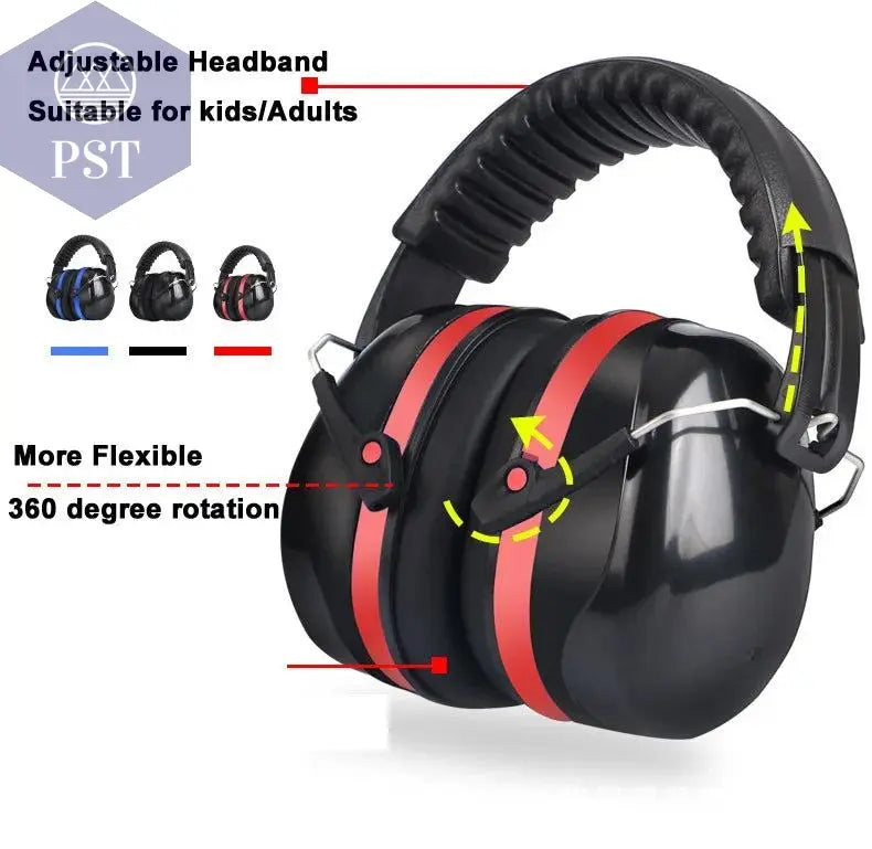 Anti-Noise Head Earmuffs Foldable Ear Protector SNR-35dB For Kids/Adults Study Sleeping Work Shooting Hearing Safe Protection - PST PS Tradings