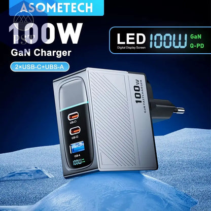 Asome Tech 100W Gan Ladegerät Qc 4,0 Pd 67W 65W Pps Display Tragbares Multi Usb Typ C Schnell Ladegerät Für Laptop Tablet Iphone Samsung PST PS Tradings  PST PS Tradings  PST PS Tradings Asome Tech 100W Gan Ladegerät Qc 4,0 Pd 67W 65W Pps Display Tragbares Multi Usb Typ C Schnell Ladegerät Für Laptop Tablet Iphone Samsung
