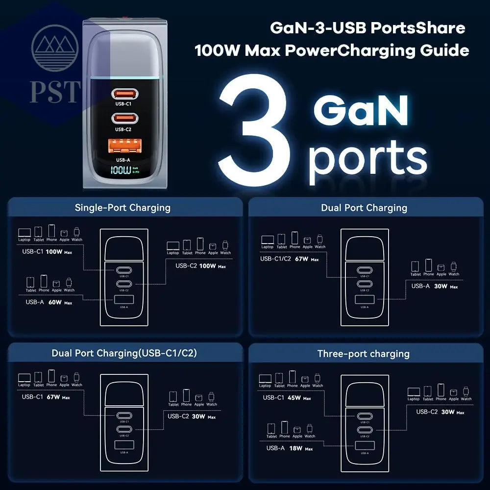Asome Tech 100W Gan Ladegerät Qc 4,0 Pd 67W 65W Pps Display Tragbares Multi Usb Typ C Schnell Ladegerät Für Laptop Tablet Iphone Samsung PST PS Tradings  PST PS Tradings  PST PS Tradings Asome Tech 100W Gan Ladegerät Qc 4,0 Pd 67W 65W Pps Display Tragbares Multi Usb Typ C Schnell Ladegerät Für Laptop Tablet Iphone Samsung