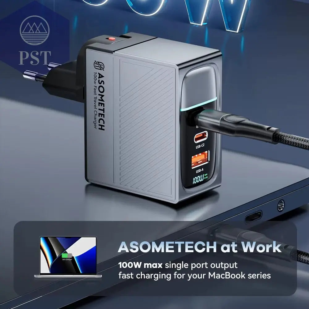 Asome Tech 100W Gan Ladegerät Qc 4,0 Pd 67W 65W Pps Display Tragbares Multi Usb Typ C Schnell Ladegerät Für Laptop Tablet Iphone Samsung PST PS Tradings  PST PS Tradings  PST PS Tradings Asome Tech 100W Gan Ladegerät Qc 4,0 Pd 67W 65W Pps Display Tragbares Multi Usb Typ C Schnell Ladegerät Für Laptop Tablet Iphone Samsung