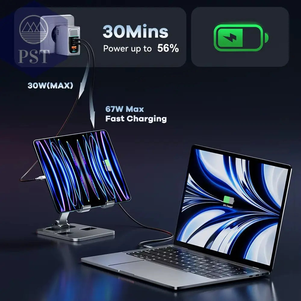 Asome Tech 100W Gan Ladegerät Qc 4,0 Pd 67W 65W Pps Display Tragbares Multi Usb Typ C Schnell Ladegerät Für Laptop Tablet Iphone Samsung PST PS Tradings  PST PS Tradings  PST PS Tradings Asome Tech 100W Gan Ladegerät Qc 4,0 Pd 67W 65W Pps Display Tragbares Multi Usb Typ C Schnell Ladegerät Für Laptop Tablet Iphone Samsung