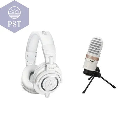 Audio-Technica ATH-M50x Closed-Back Monitor Headphones (White) + Condenser Mic PST PS Tradings  PST PS Tradings  PST PS Tradings Audio-Technica ATH-M50x Closed-Back Monitor Headphones (White) + Condenser Mic