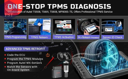 Autel MaxiPRO MP808S-TS Car Diagnostic Tools Online ECU Coding TPMS Automotive Scanner Active Test Scan Tool PK MP808BT PRO - PST PS Tradings