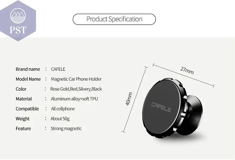 CAFELE Universal Magnetic Car Phone Holder Stand for Mobile Phone Car GPS Magnet mount Phone Holder Magnetic Car Holder Products - PST PS Tradings