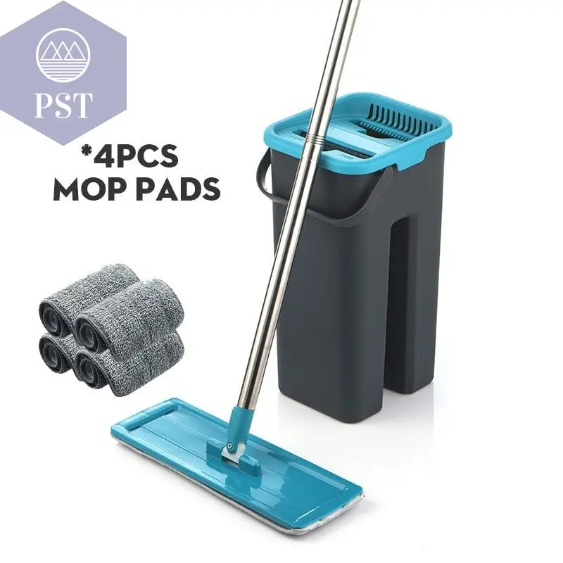Cleaning Flat Squeeze Mop and Bucket      DR-BHW23-United-States PST PS Tradings