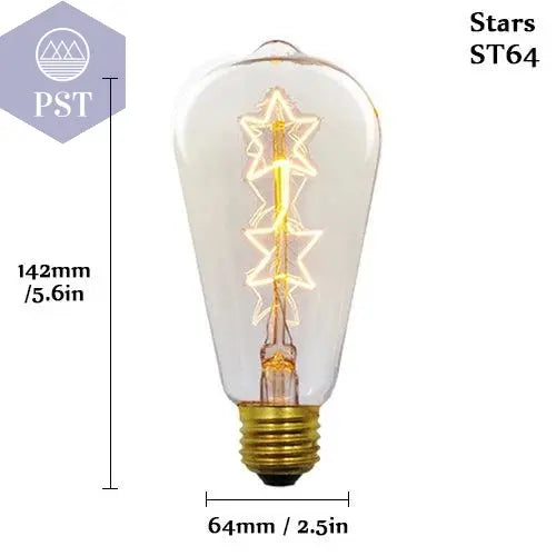 Edison Bulb E27 220V 40W ST64 A19 T45 G80 G95 G125 Incandescent Filament Bulb Lighting Retro Edison Light Bulb       PST PS Tradings